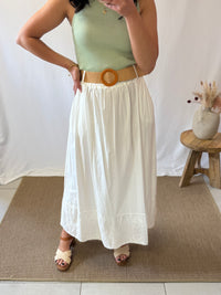 Jupe broderie blanc - Minus