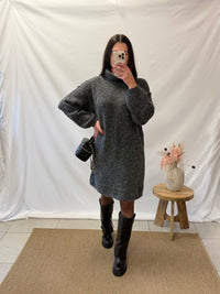 Robe pull gris foncé - Gulia