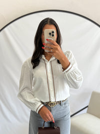 Blouse col rond - Brown