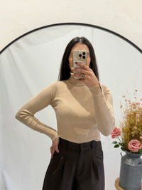 Haut col roulé beige  - Ulio