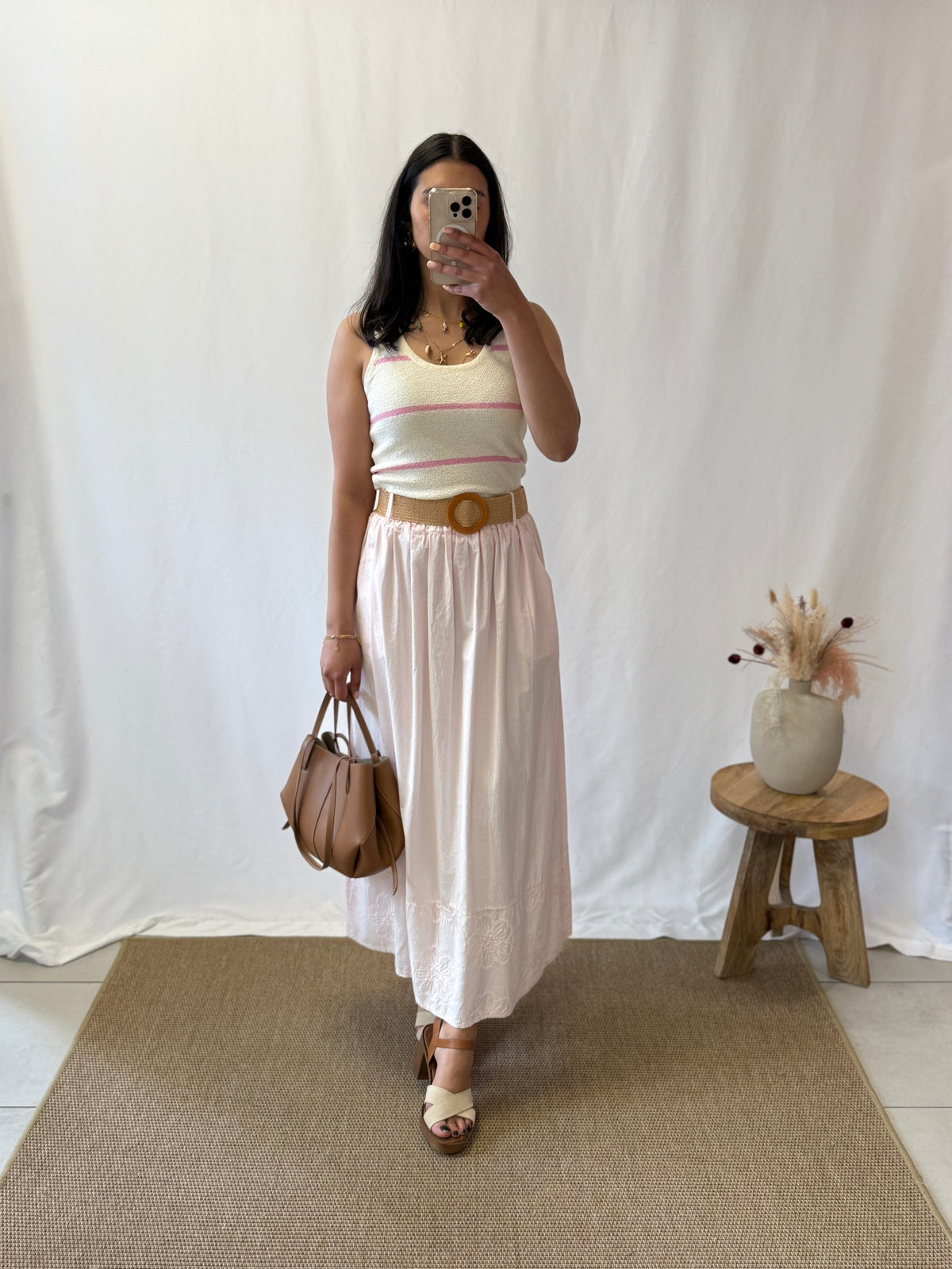 Top rayure rose - Alex