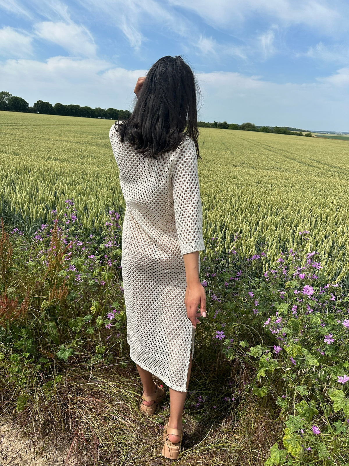 Robe crochet écru - Soleil