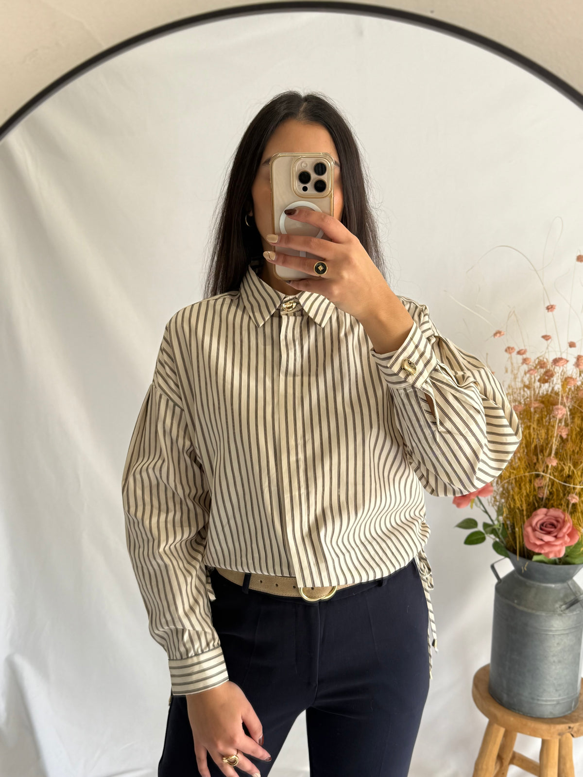 Chemise rayure choco - Nadège