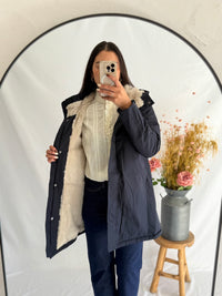 Parka marine fourre - Astrid