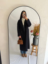 Manteau long marine - Julia