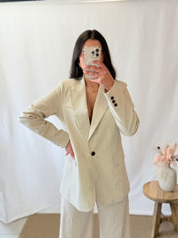 Blazer rayure beige - Auda