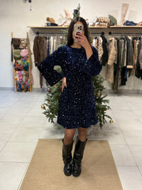 Robe sequins bleu - Iris