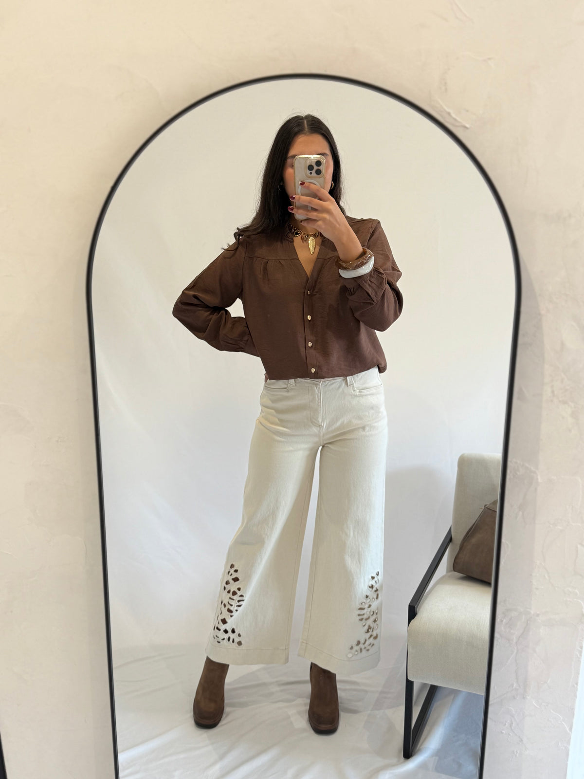 Blouse café - Romane