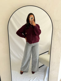 Veste maille - Prune