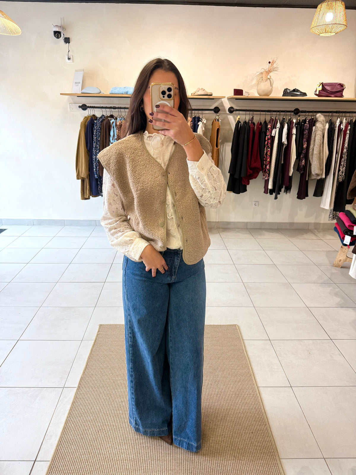 Gilet sans manches taupe - Alice