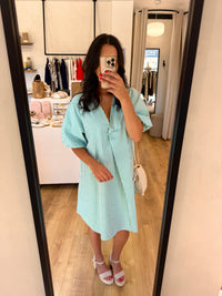Robe vert - rayure
