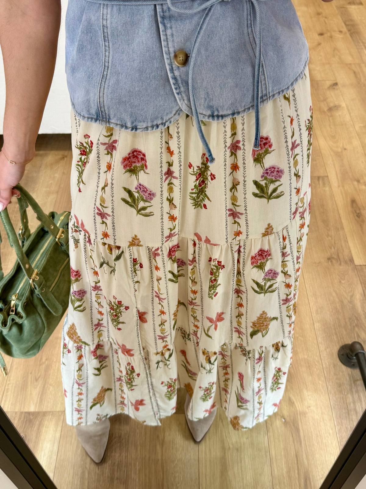Jupe longue motifs - Lila
