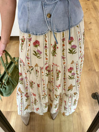 Jupe longue motifs - Lila