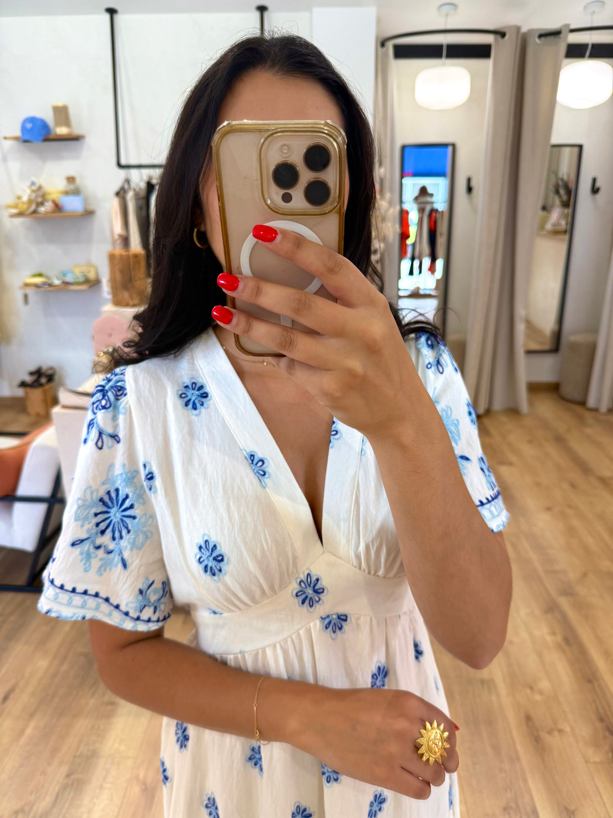 Robe longue bleu - Mila