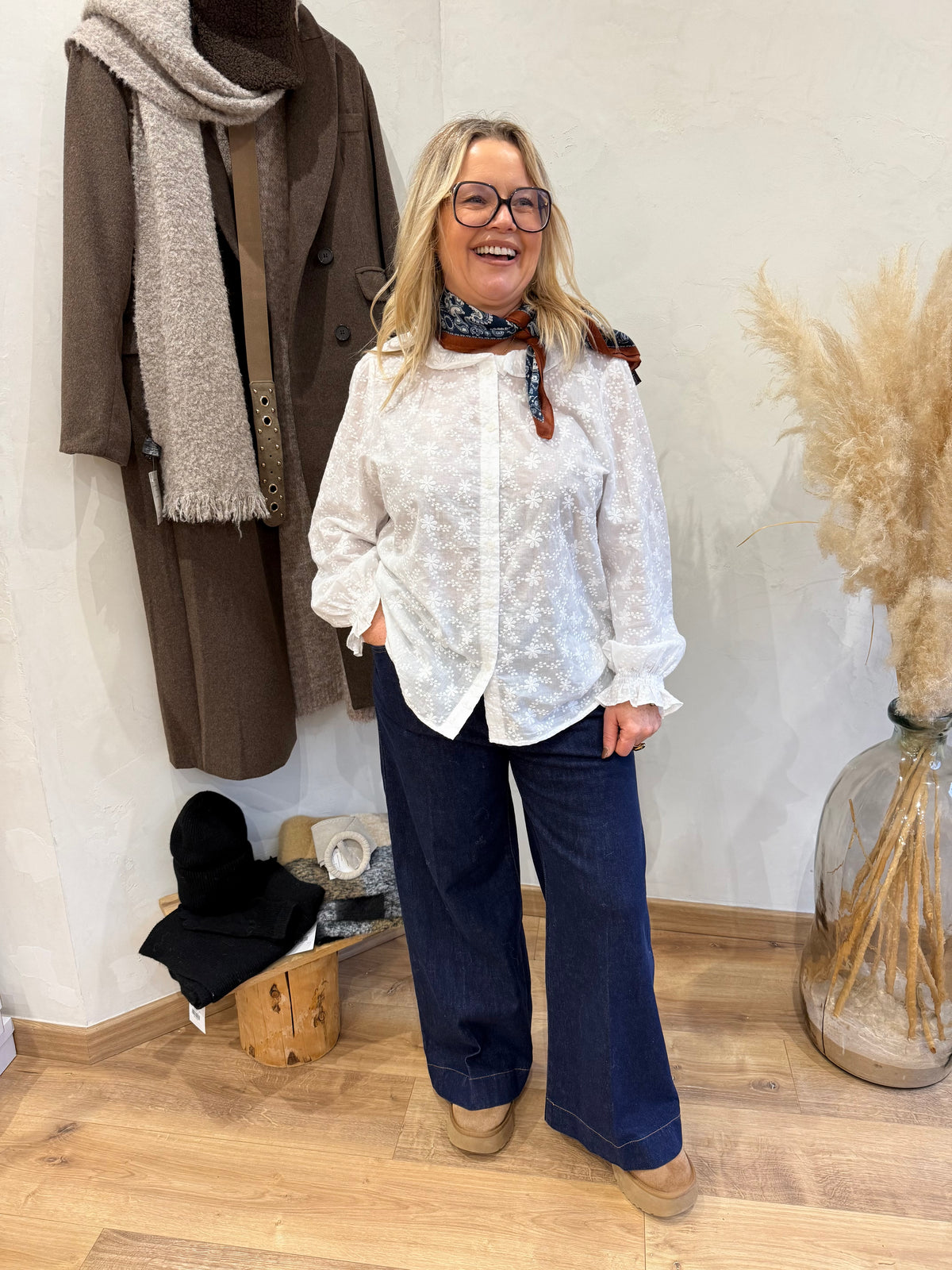 Blouse broderie blanc GT - Milo