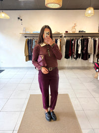 Pantalon velours bordeaux - Chloé