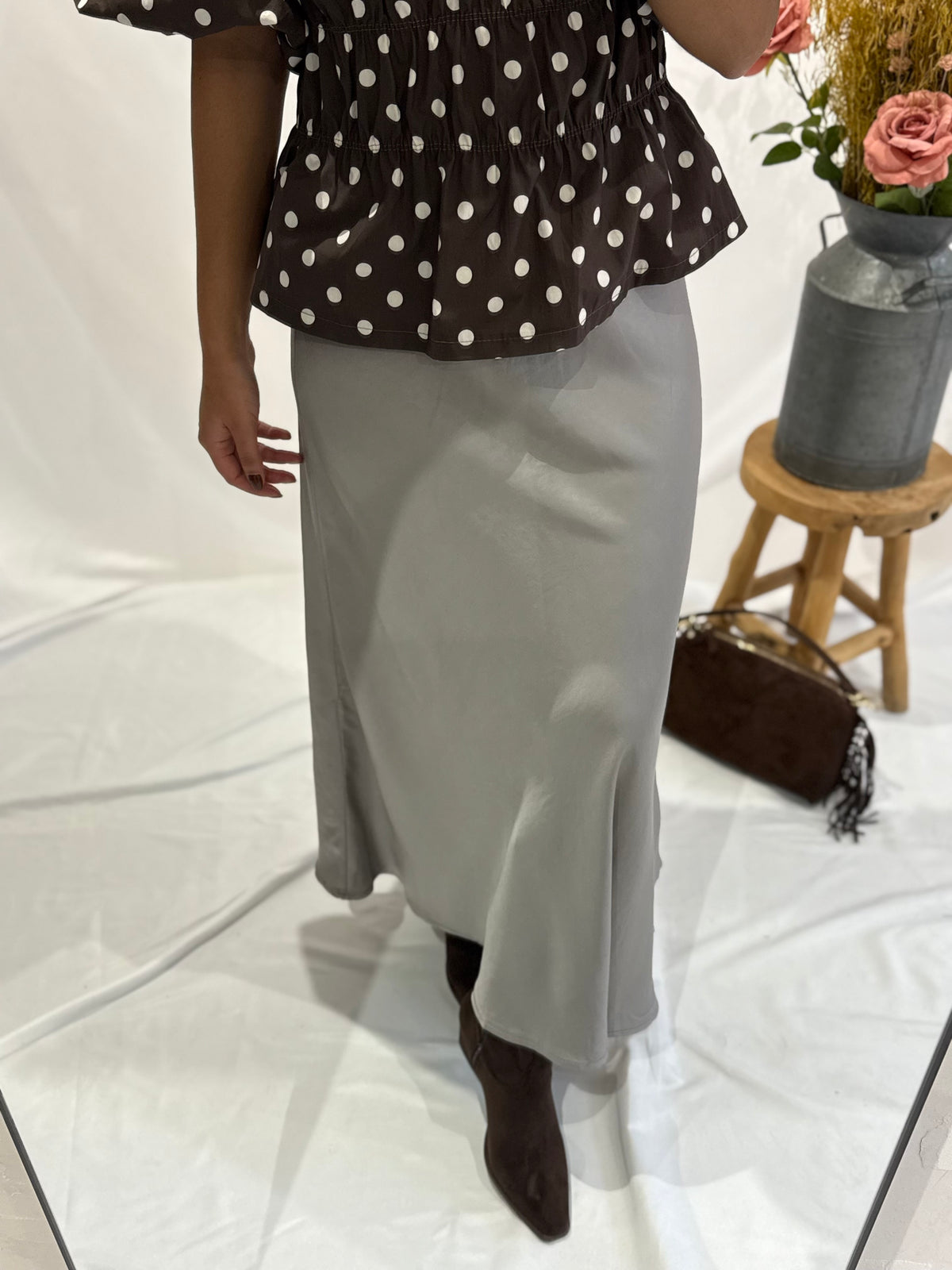 Jupe fluide champagne - Iris