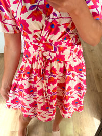 Robe fushia motifs - Olis