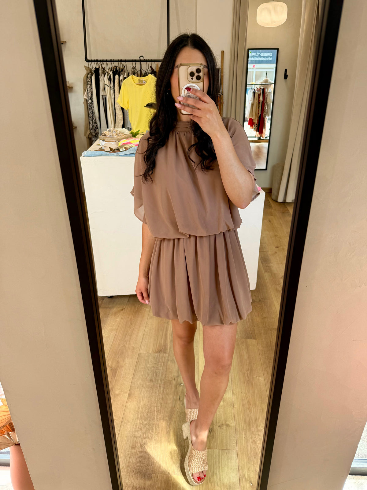 Robe courte marron - Alba