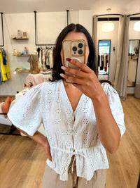 Haut broderie beige - Victor