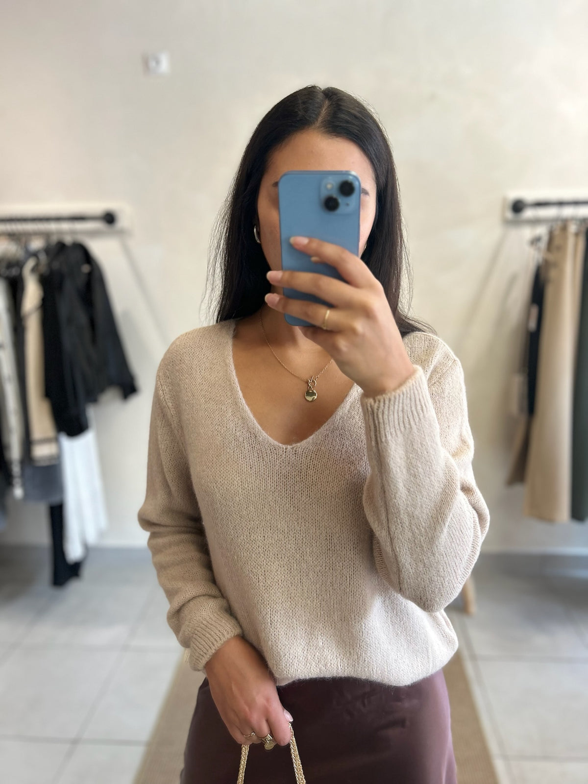 Pull Taupe - Nina