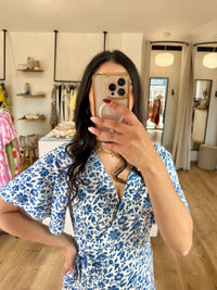 Robe motifs bleu - Zoe