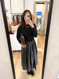 Jupe simili noir