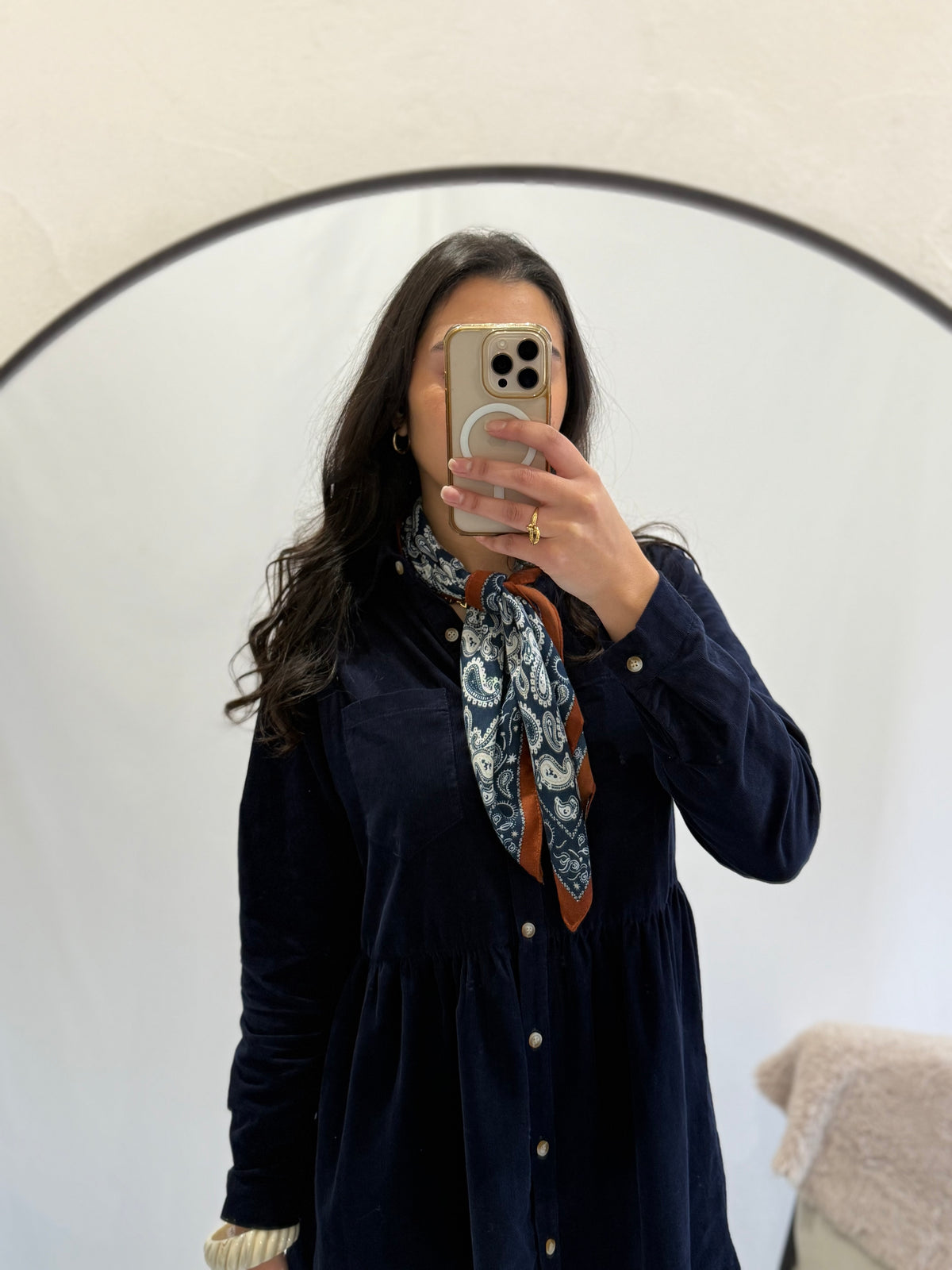 Robe velour marine - Alio