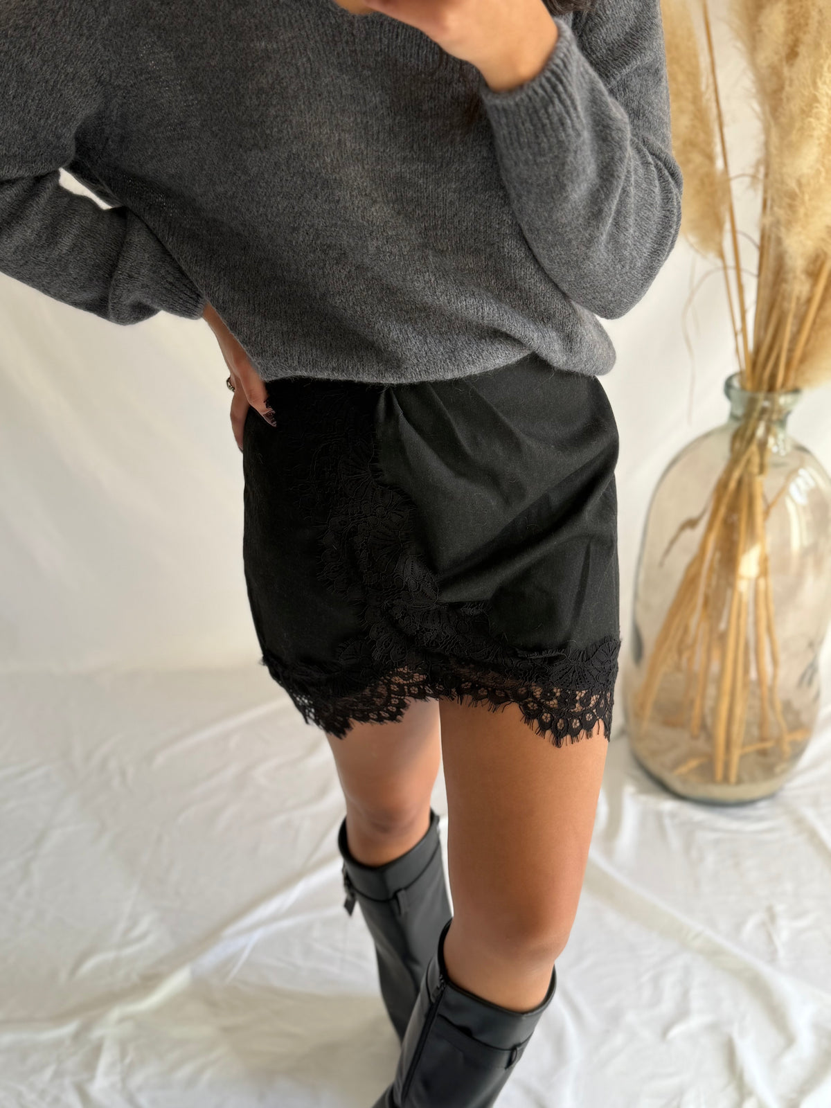 Jupe noir dentelle - Iruis