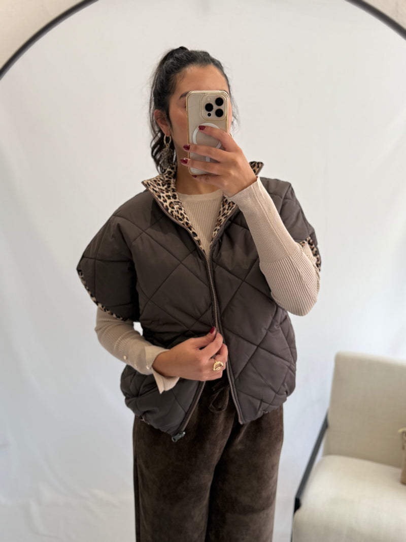 Veste réversible - Léopard