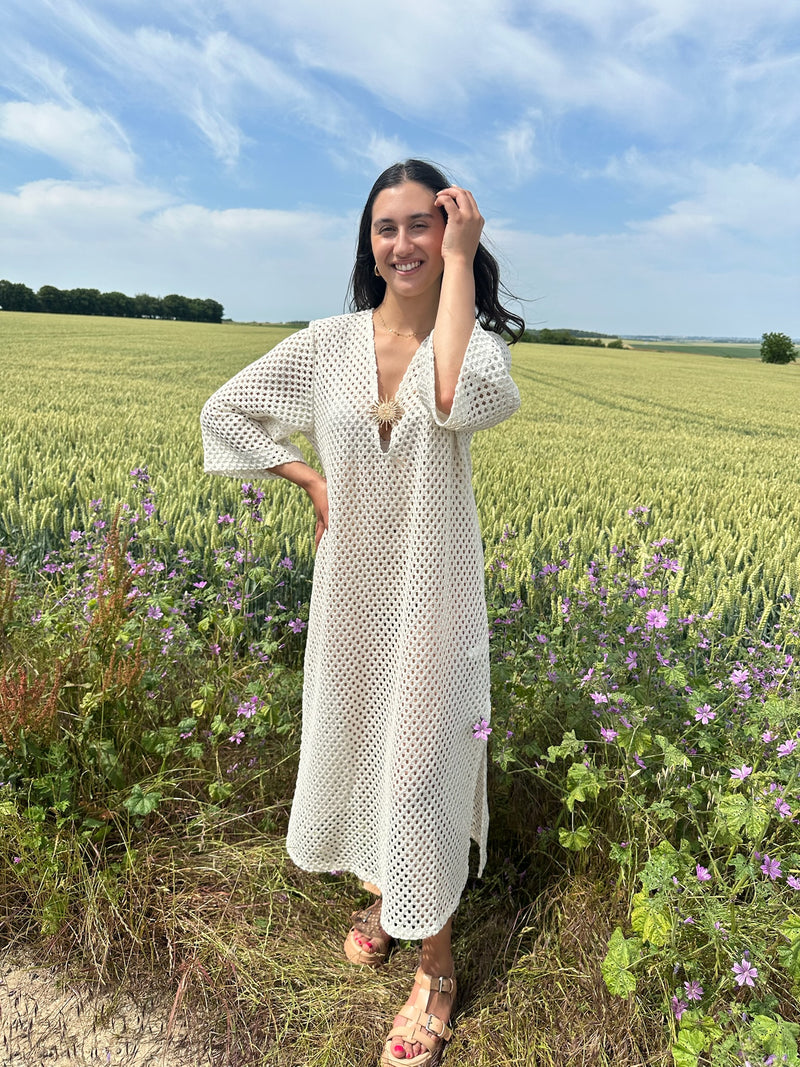 Robe crochet écru - Soleil