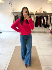 Pull fuchsia alpaga - Leon