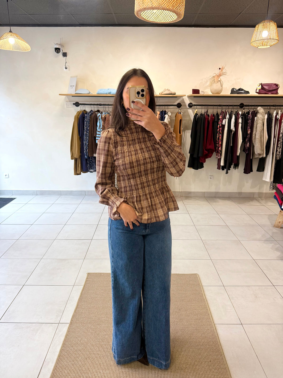 Blouse rayure marron - Camila