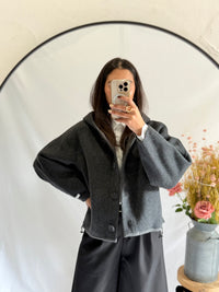 Manteau laine gris - Flora