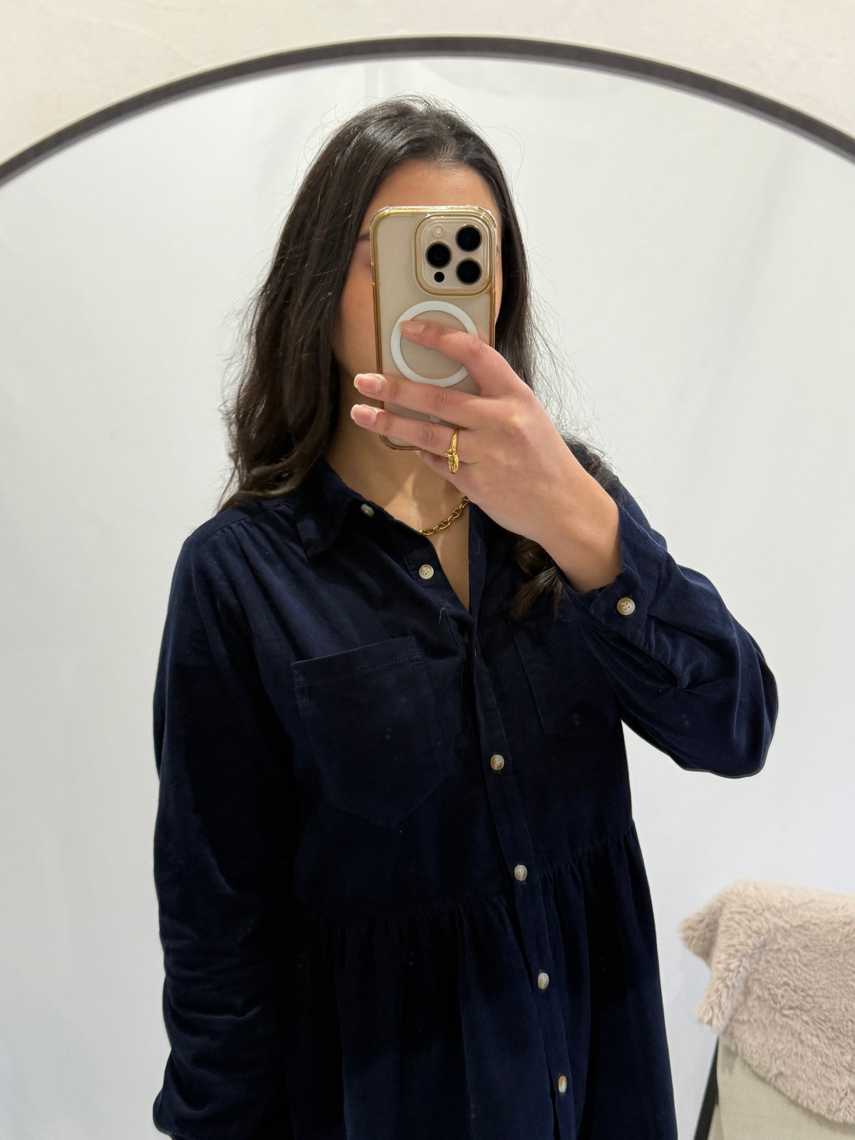 Robe velour marine - Alio