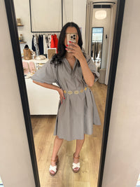 Robe courte taupe - Agatha