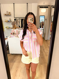 Blouse gaze de coton orange - Enzo