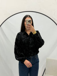 Blouse plumetis noir - Lily