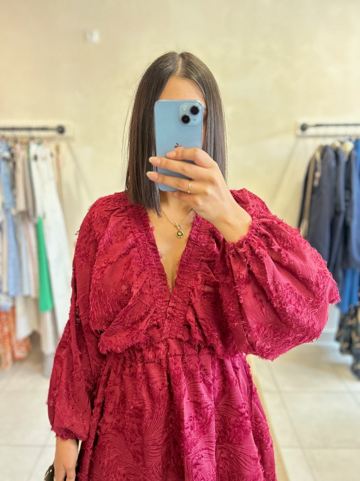 Robe Courte Bordeaux - Anah