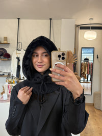 Cagoule fourrure - noir