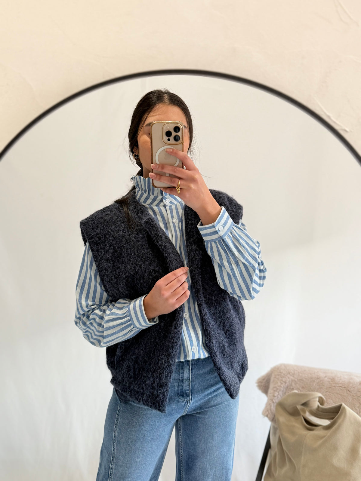 Chemise rayure bleu - Aby