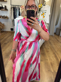 Robe rouge motifs - Adalia