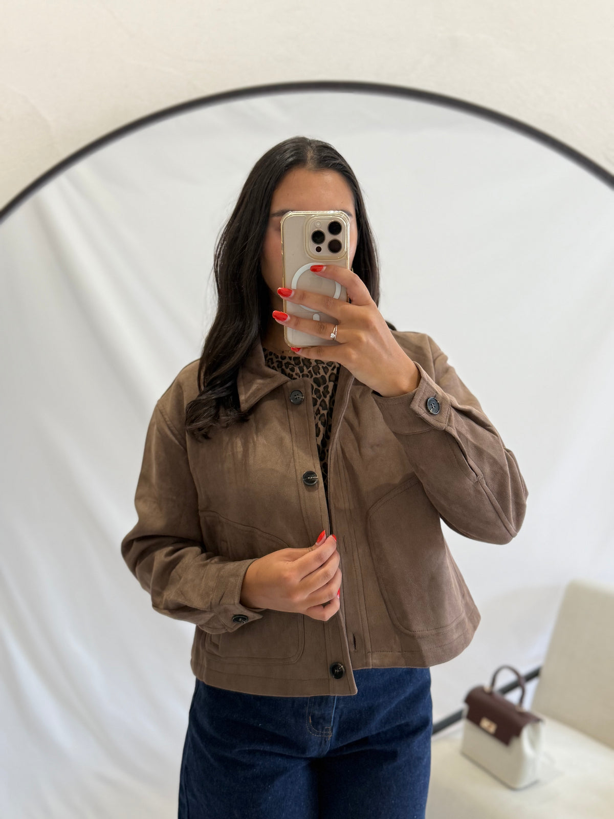 Veste courte suédine - Brown