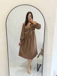 Robe longue marron - Mia
