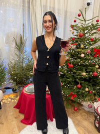 Pantalon noir brillant - Iris