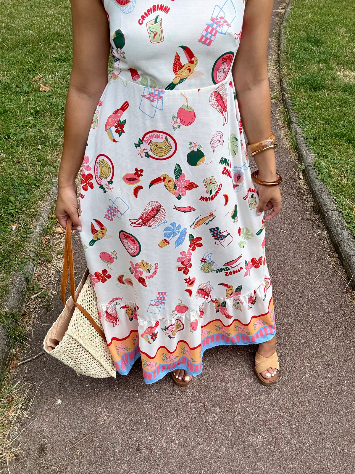 Robe longue motifs - Emile