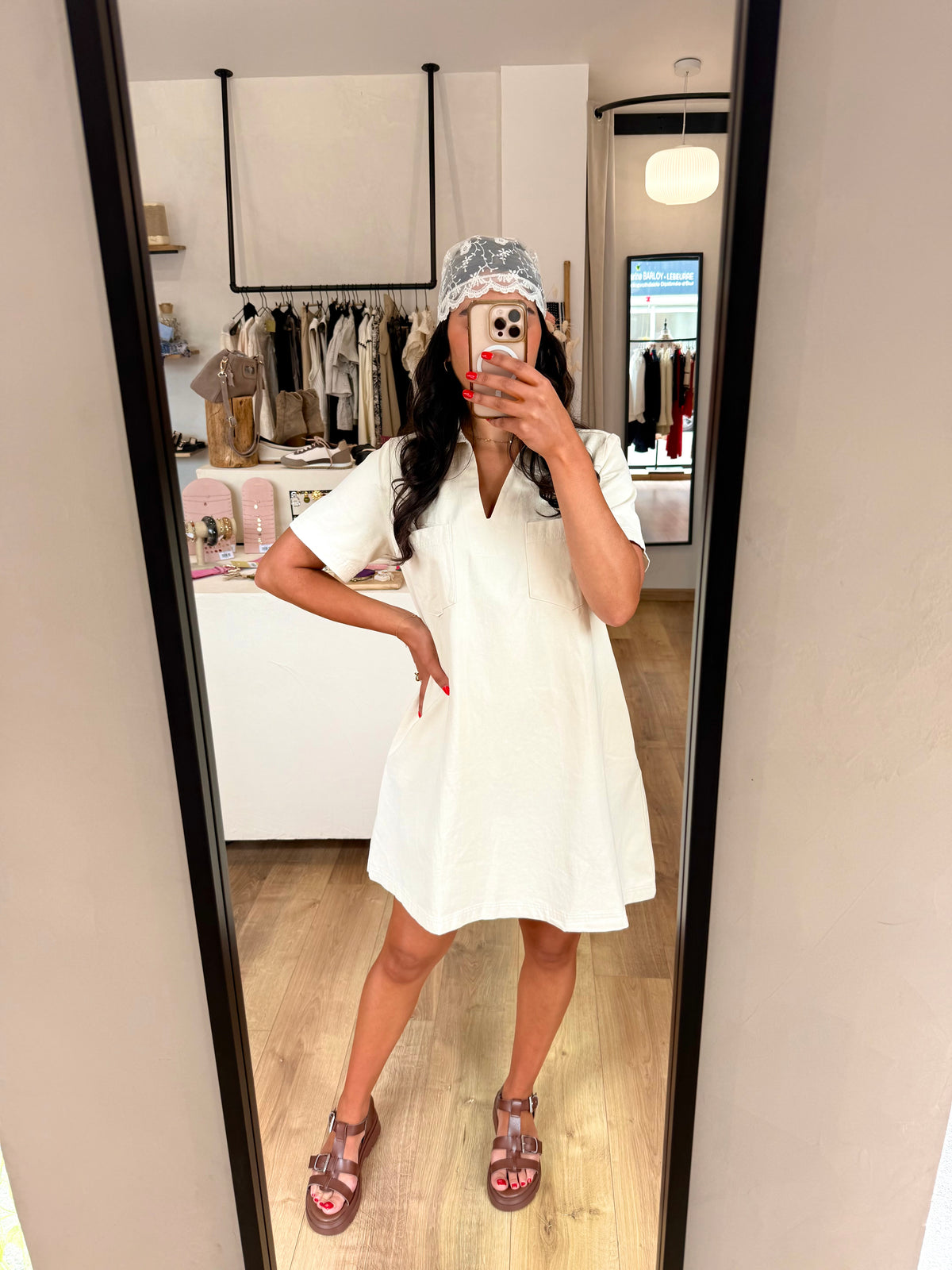 Robe beige - Elisa