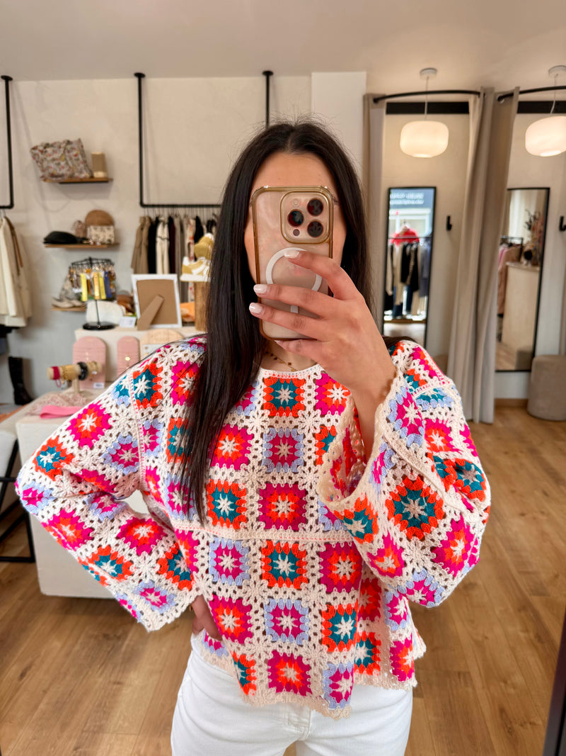 Haut crochet orange - Auguste