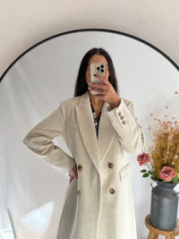 Manteau long écru- Polio