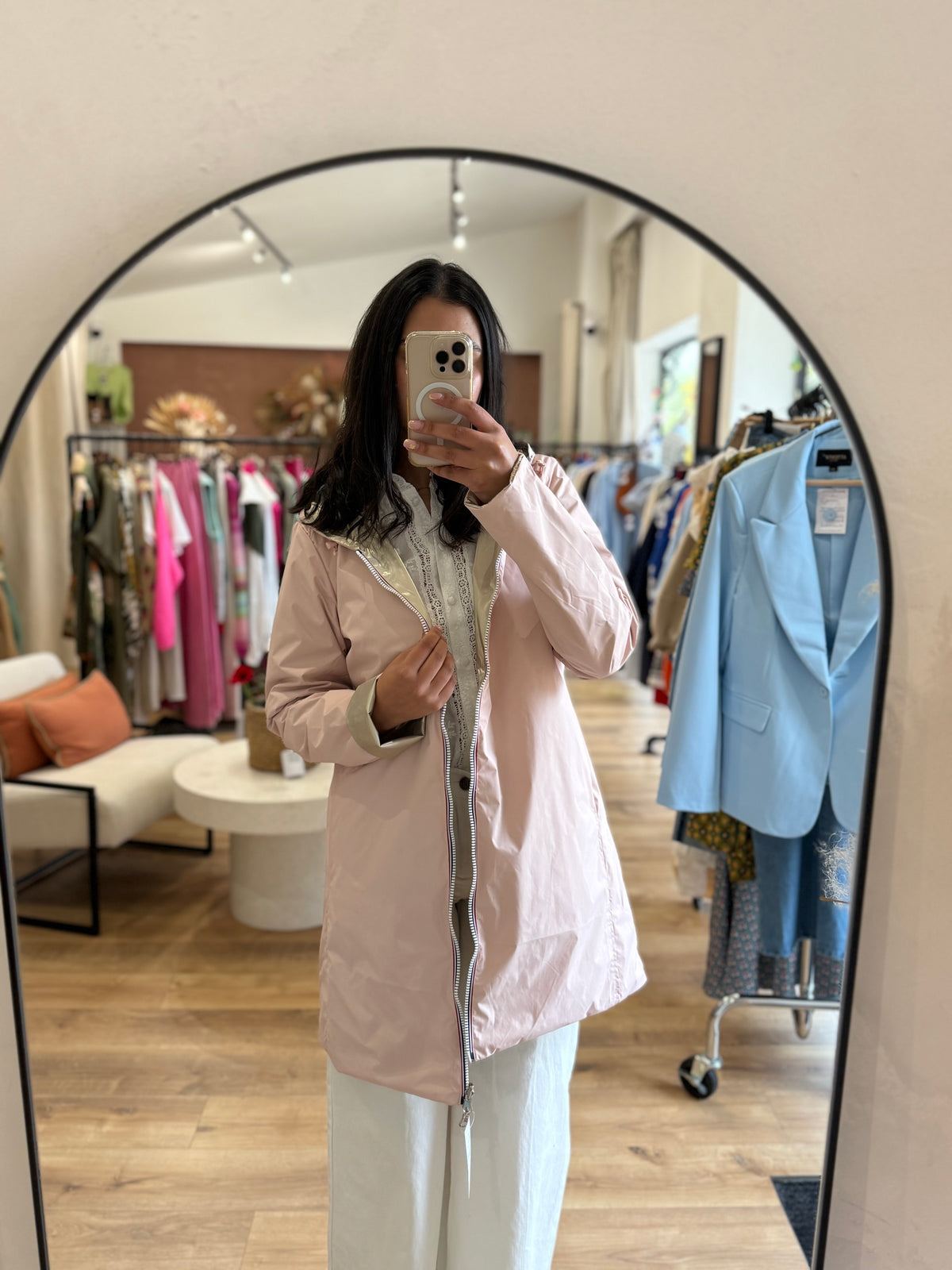 Parka rose argent- Leon